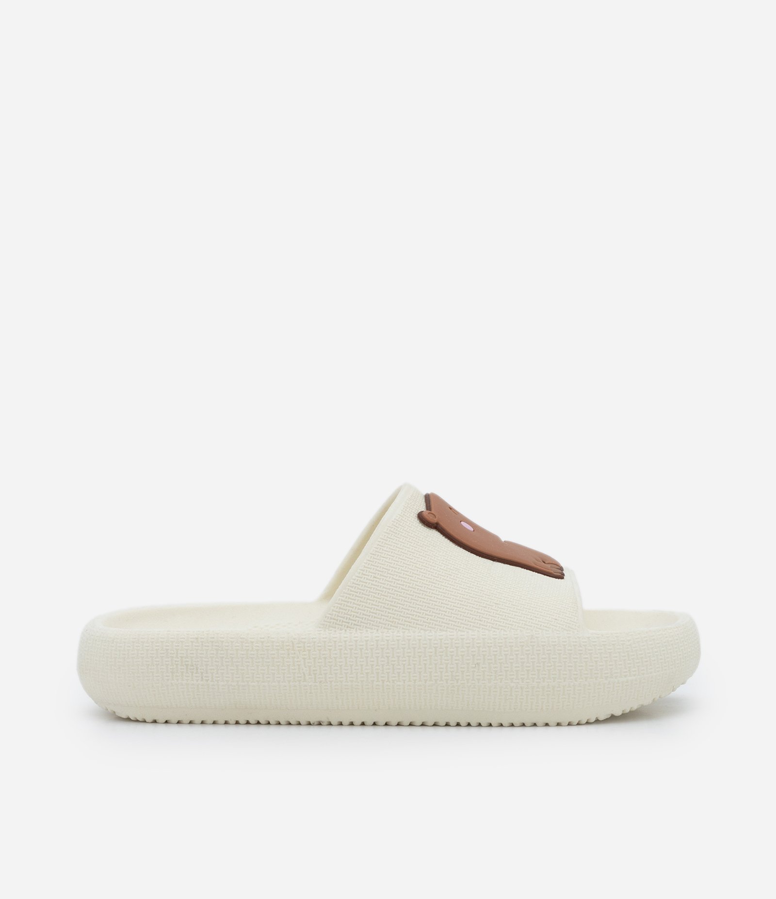 Chinelo Slide Infantil com Patch de Capivara - Tam 27 ao 34 Off White 4