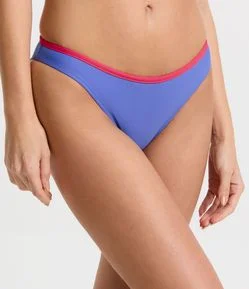 Biquíni Calcinha Básica em Microfibra com Viés Contrastante