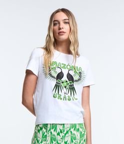 Blusa em Algodão com Estampa Amazônia do Brasil