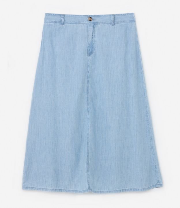 Saia Midi em Jeans Leve Curve & Plus Size