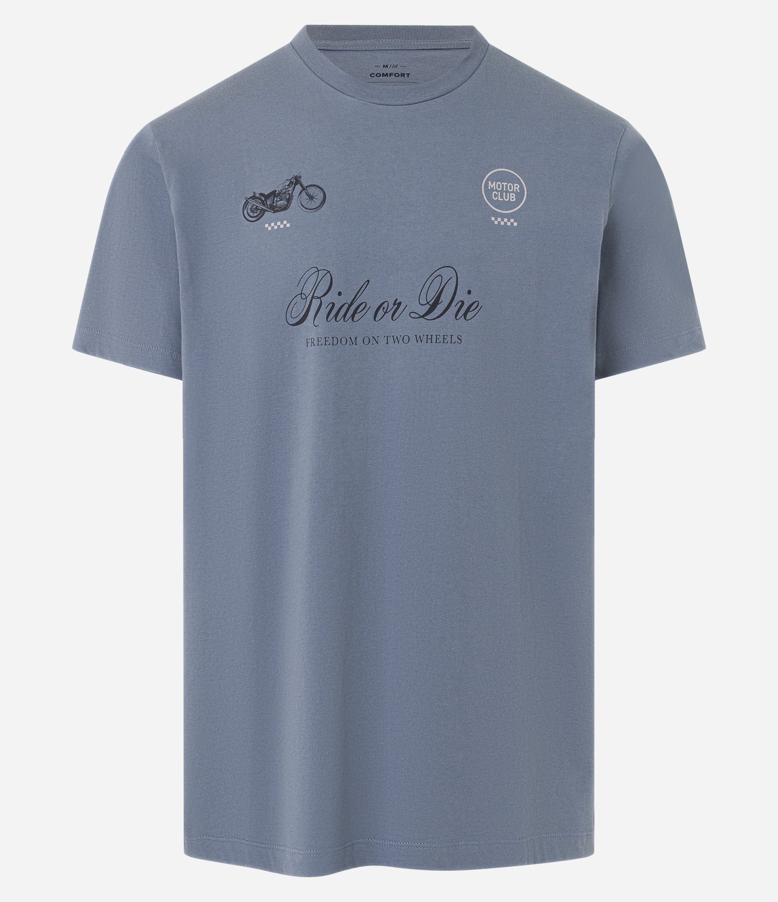 Camiseta Comfort em Algodão com Estampa Lettering Cinza 5