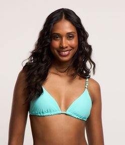 Biquíni Top Cortininha em Microfibra com Aviamentos