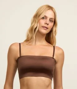 Sutiã Top com em Microfibra e Alças Finas Removíveis