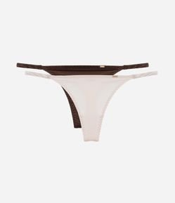 Kit 2 Calcinhas String em Microfibra