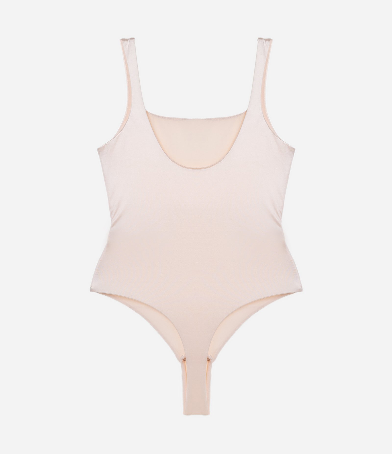 Body Básico Sem Bojo em Microfibra Bege 5