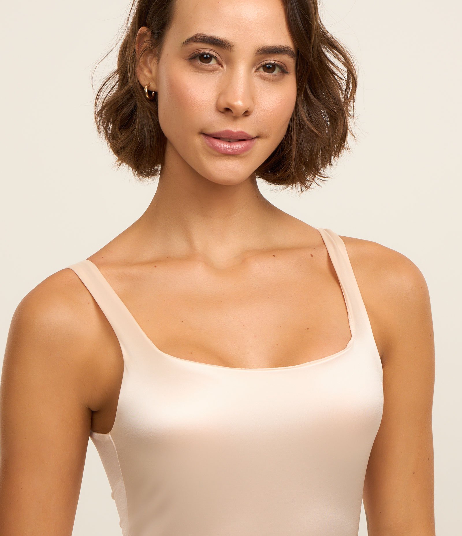 Body Básico Sem Bojo em Microfibra Bege 3