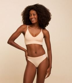 Calcinha Biquíni em Microfibra com Textura Canelada