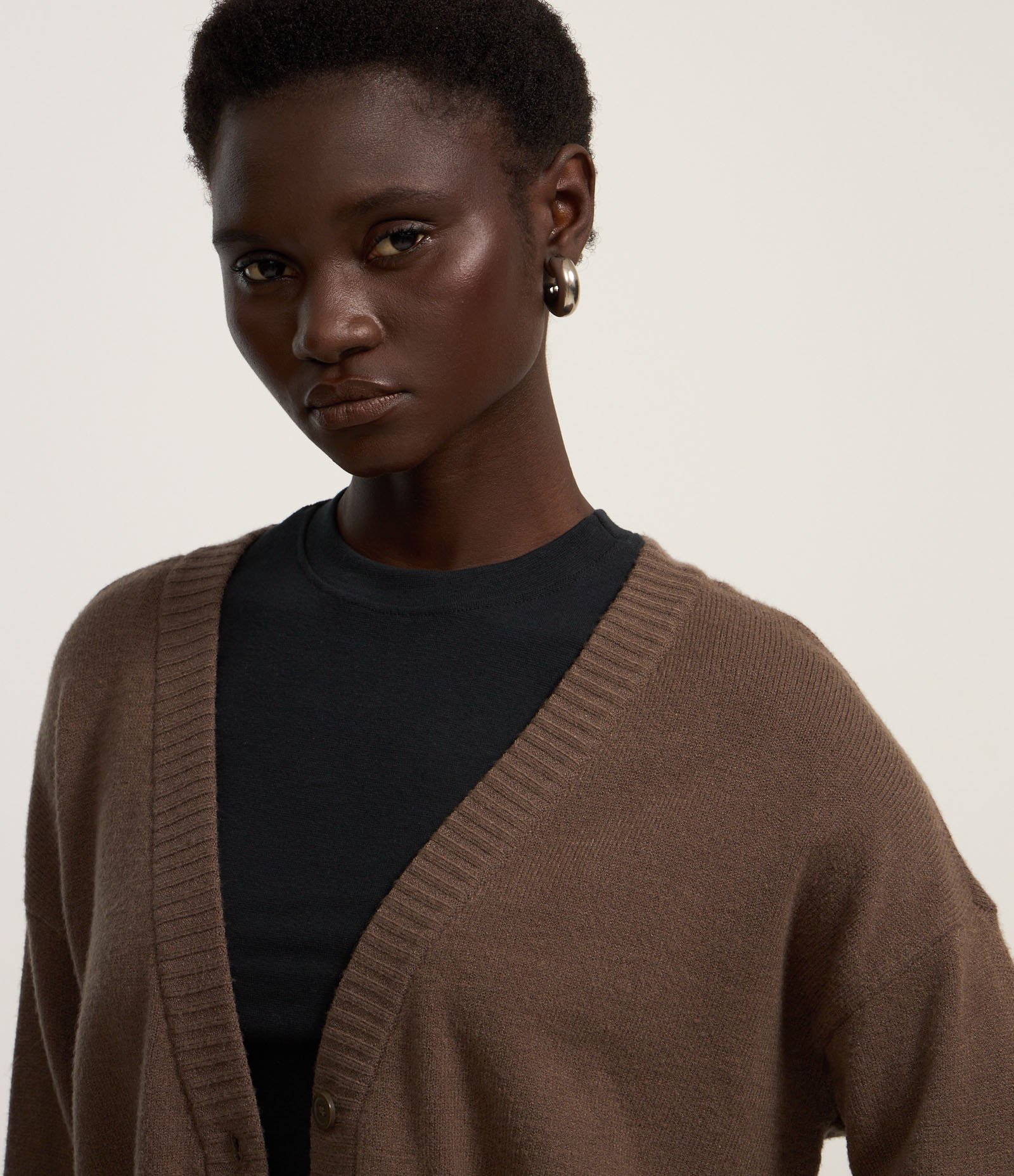 Cardigan Curto em Tricô com Botões 5