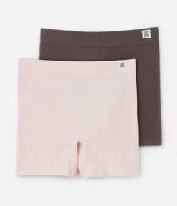 Kit 2x1 Calcinha Boyshort com Textura