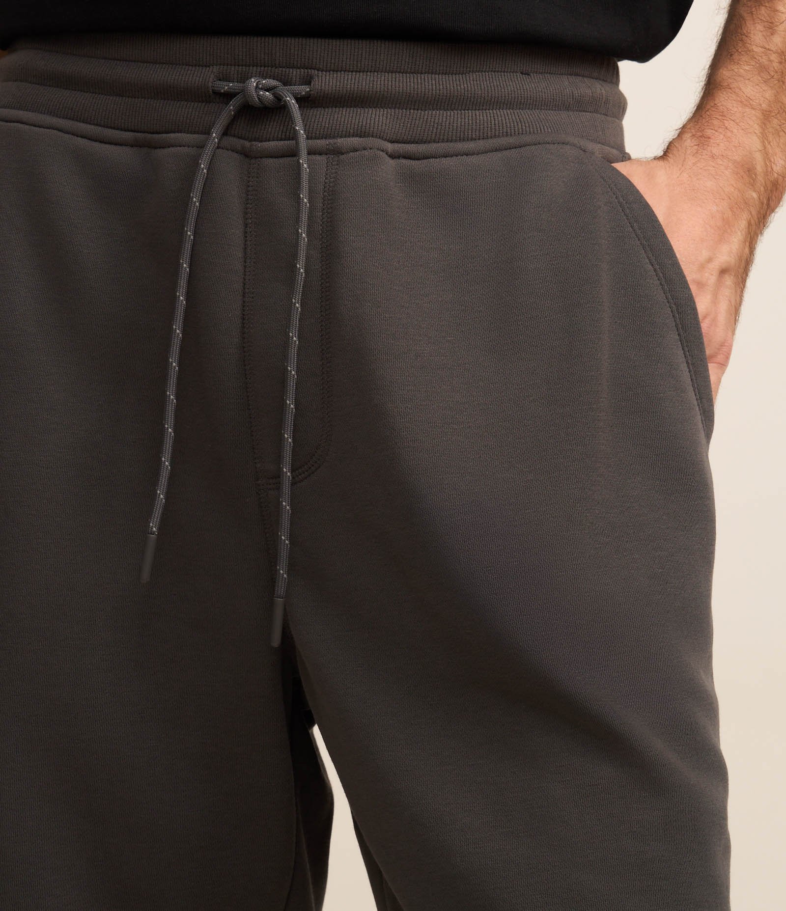 Bermuda Básica em Moletom com Cós Elástico Cinza Escuro 5