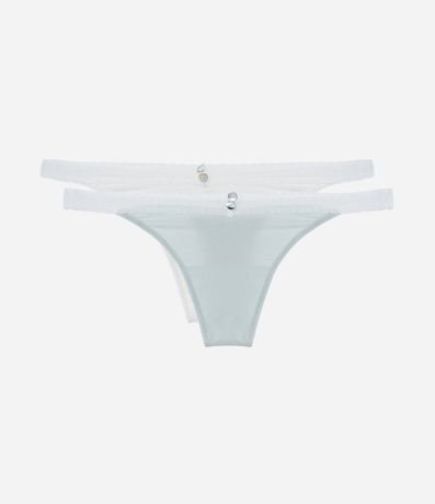 Kit 2 Calcinhas String em Viscose com Textura Comfy Kit 2 Calcinhas String em Viscose com Textura Comfy