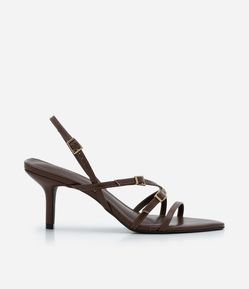 Sandália com Tiras Finas e Bico Fino