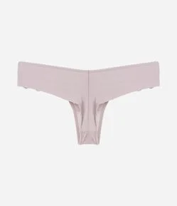 Calcinha Biquíni Fio Duplo em Renda Floral Rústica