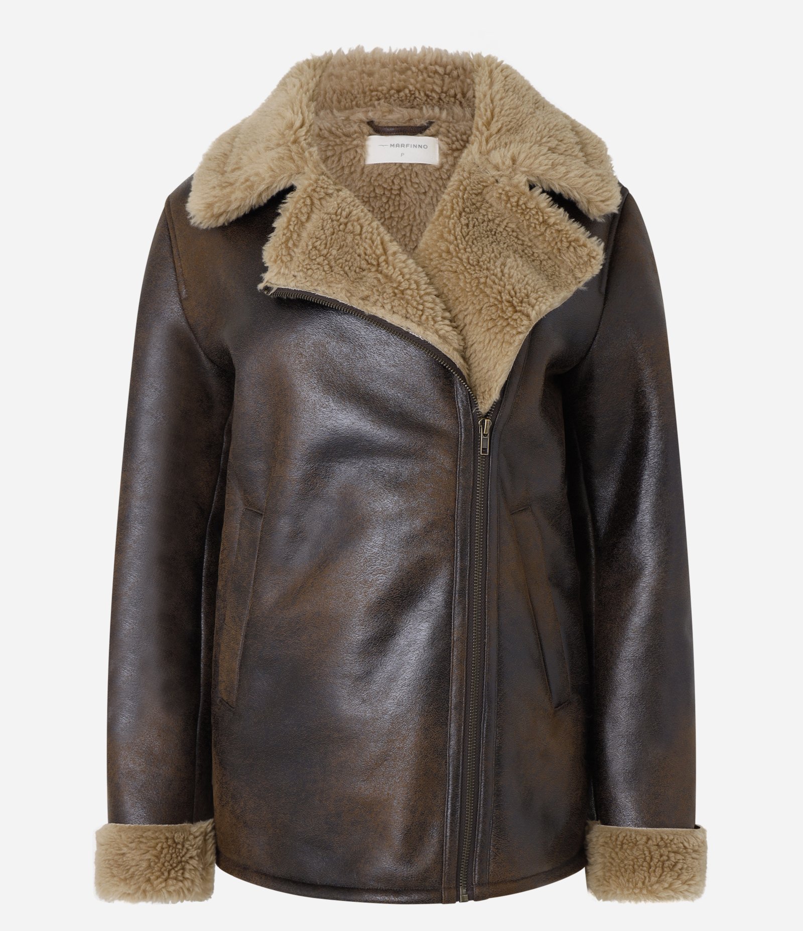 Jaqueta Alongada em PU com Pelo no Forro e Gola Marrom 8
