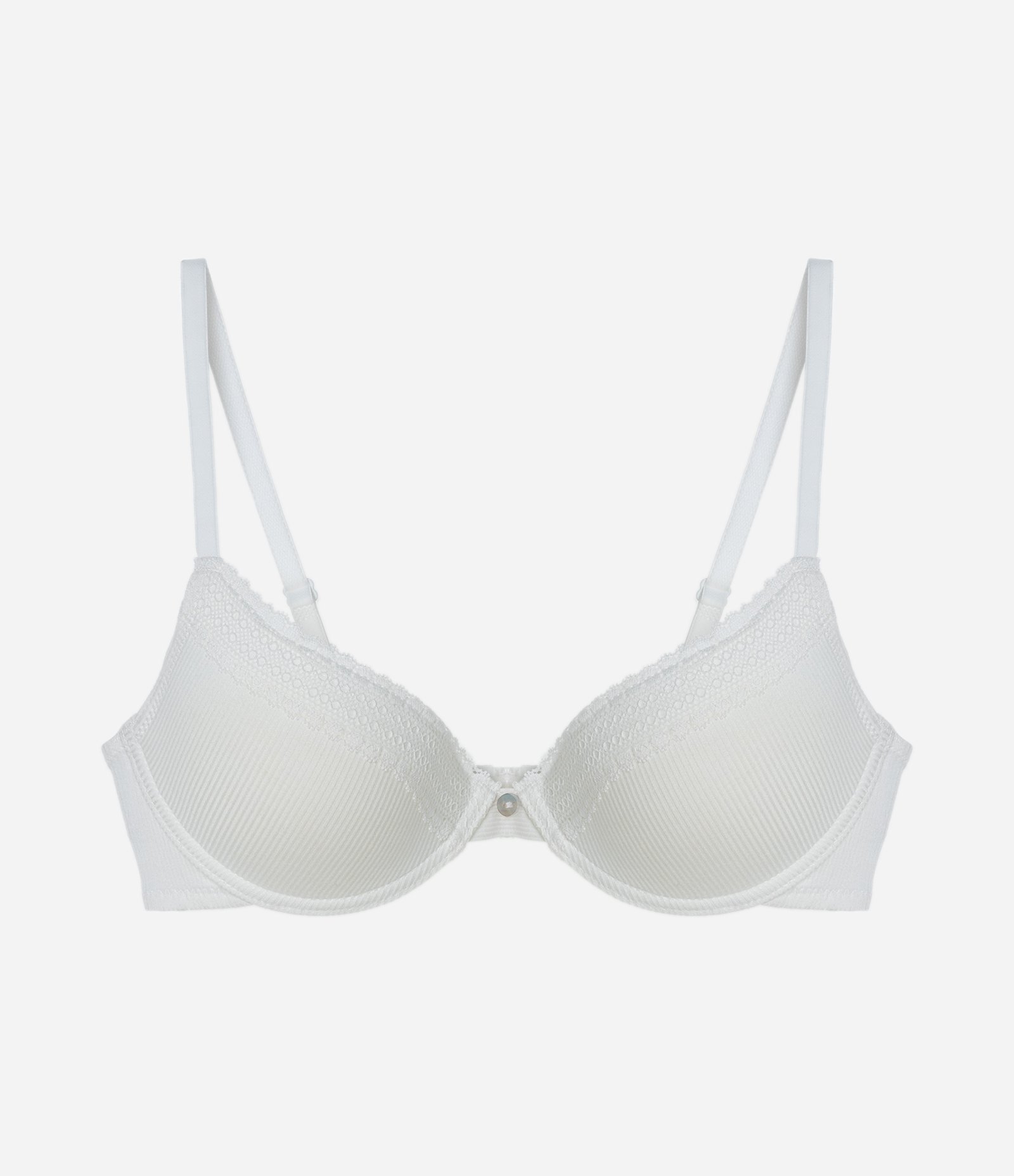 Sutiã Base em Viscose com Bojo e Textura Comfy Branco 5