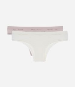 Kit 02 Calcinhas Biquíni Seamless com Textura