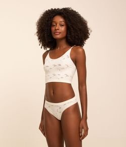 Kit 2x1 Calcinha Biquíni Fio em Poliamida com Textura