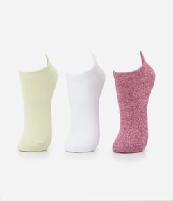 Kit 03 Meia Cano Baixo Seamless