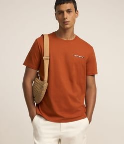 Camiseta Comfort em Algodão com Estampa Photoprint Motorcycle