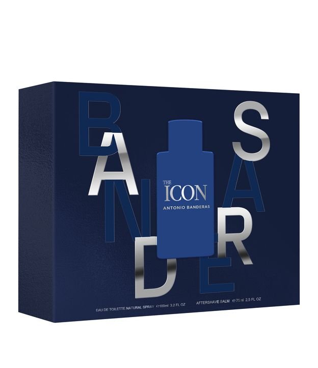 Kit Banderas The Icon Masculino Eau de Toilette 100ml + 24h Desodorante Spray 150ml