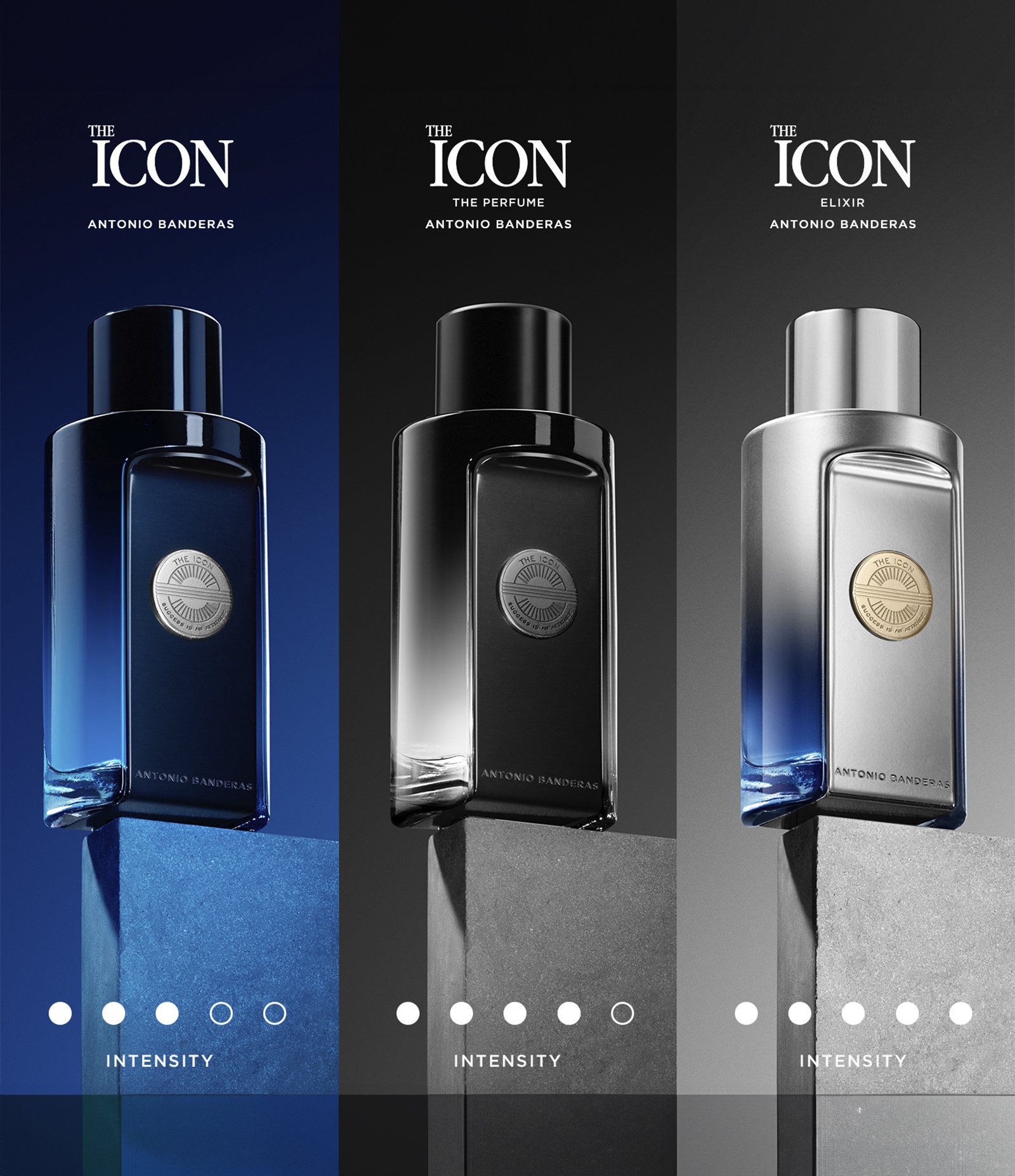 Kit Banderas The Icon The Parfum Masculino Eau de Parfum 100 ml + 24h Desodorante Spray 150 ml KIT 3