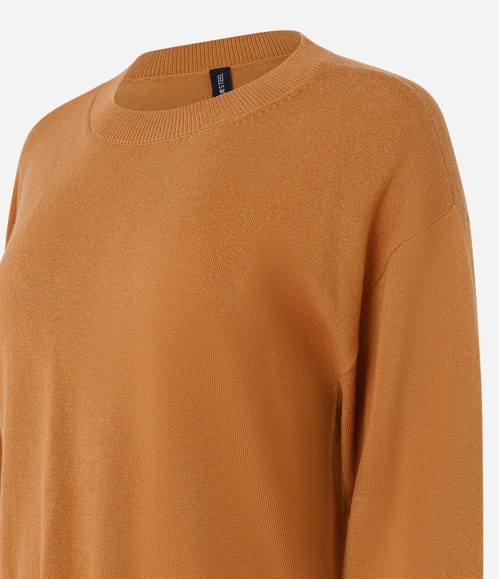 Suéter Boxy em Tricô com Gola Redonda Marrom 4