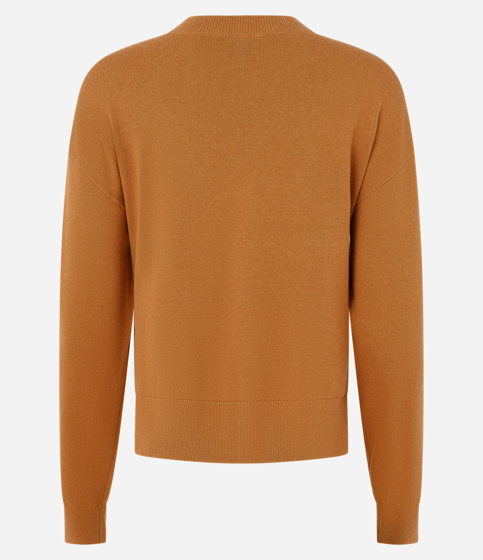 Suéter Boxy em Tricô com Gola Redonda Marrom 5