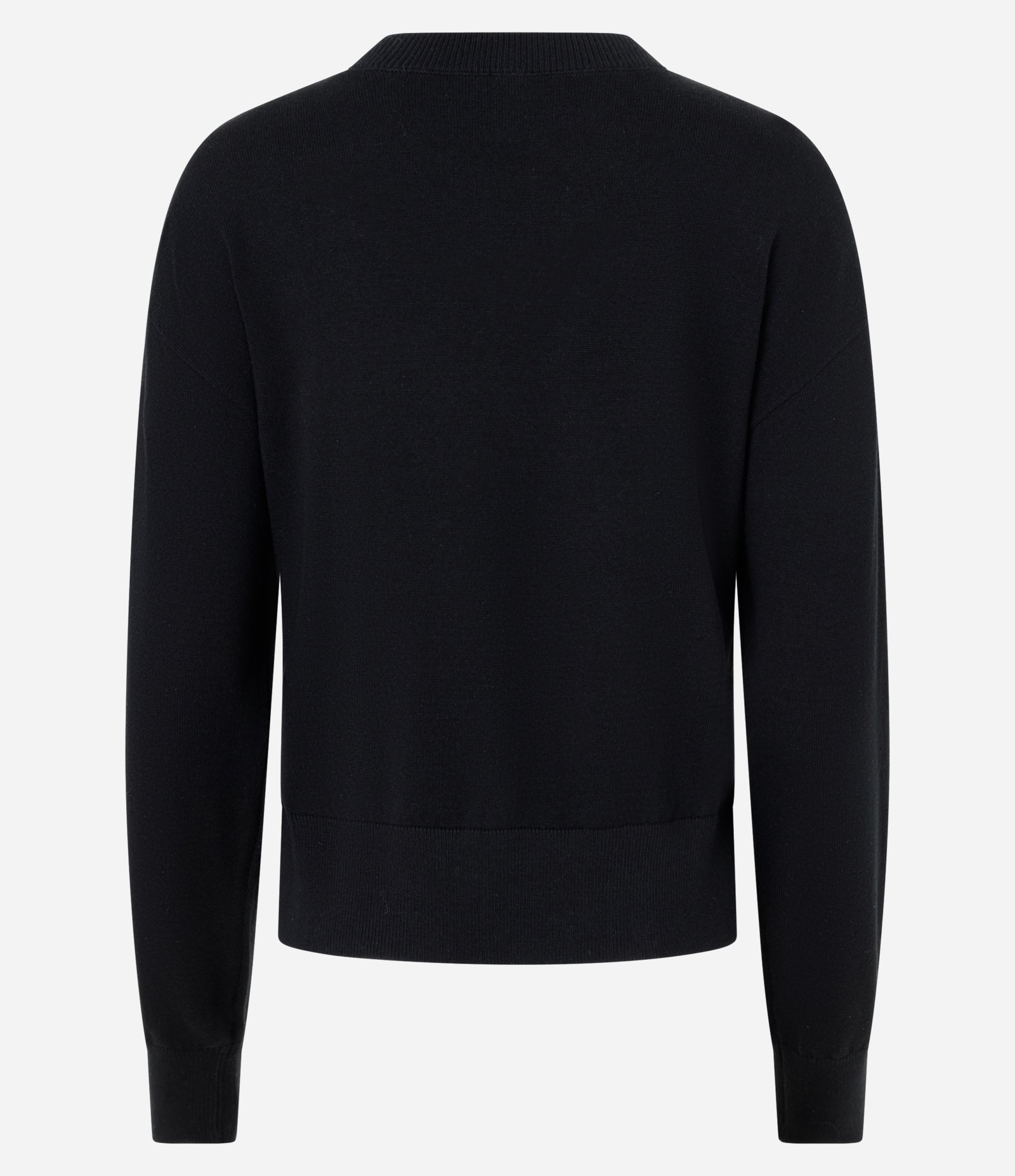 Suéter Boxy em Tricô com Gola Redonda Preto 6