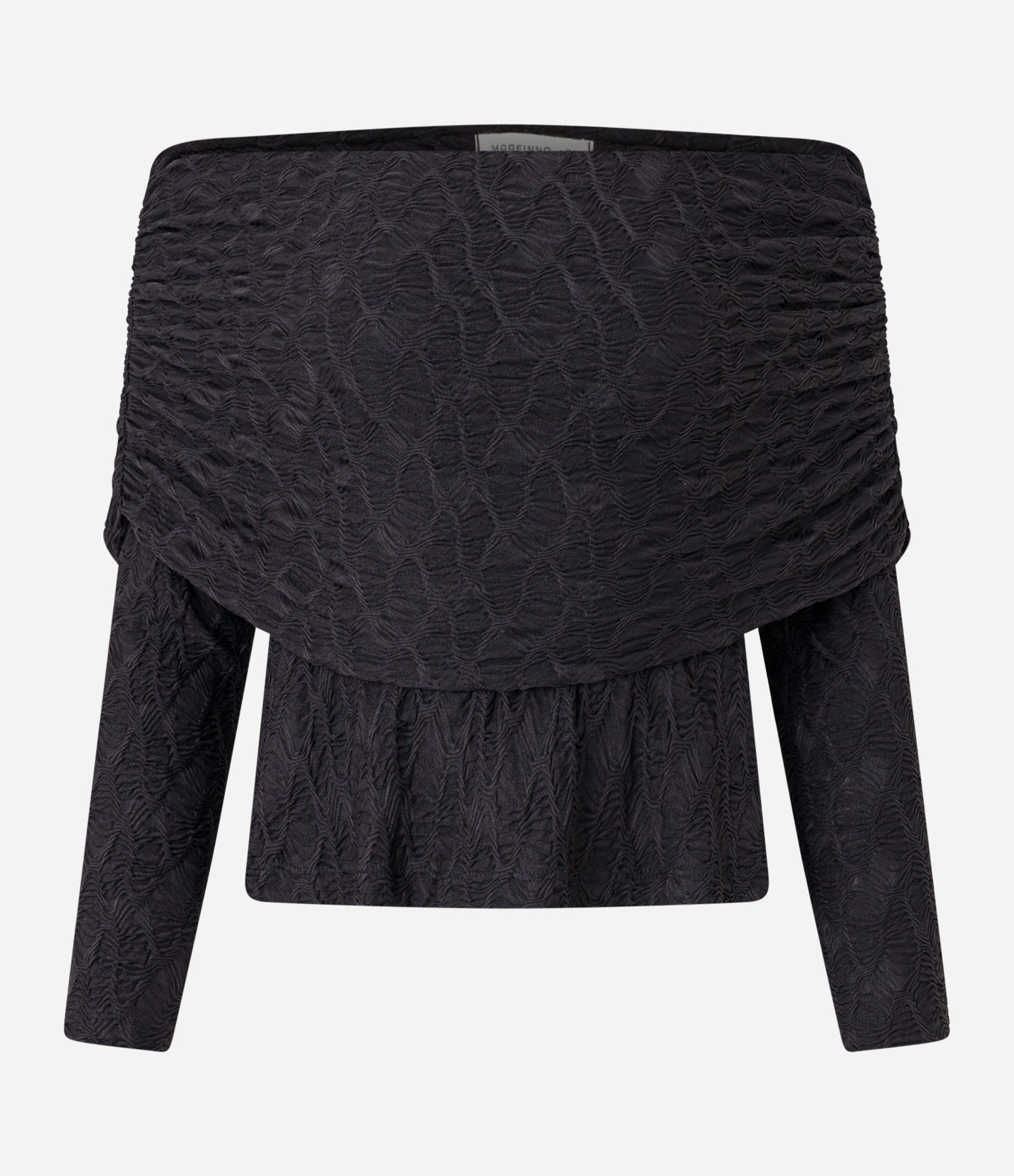 Blusa Ombro a Ombro Ajustada em Tecido Texturizado 5