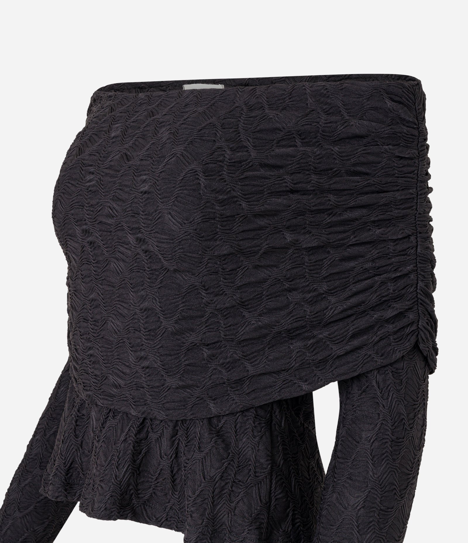 Blusa Ombro a Ombro Ajustada em Tecido Texturizado 6