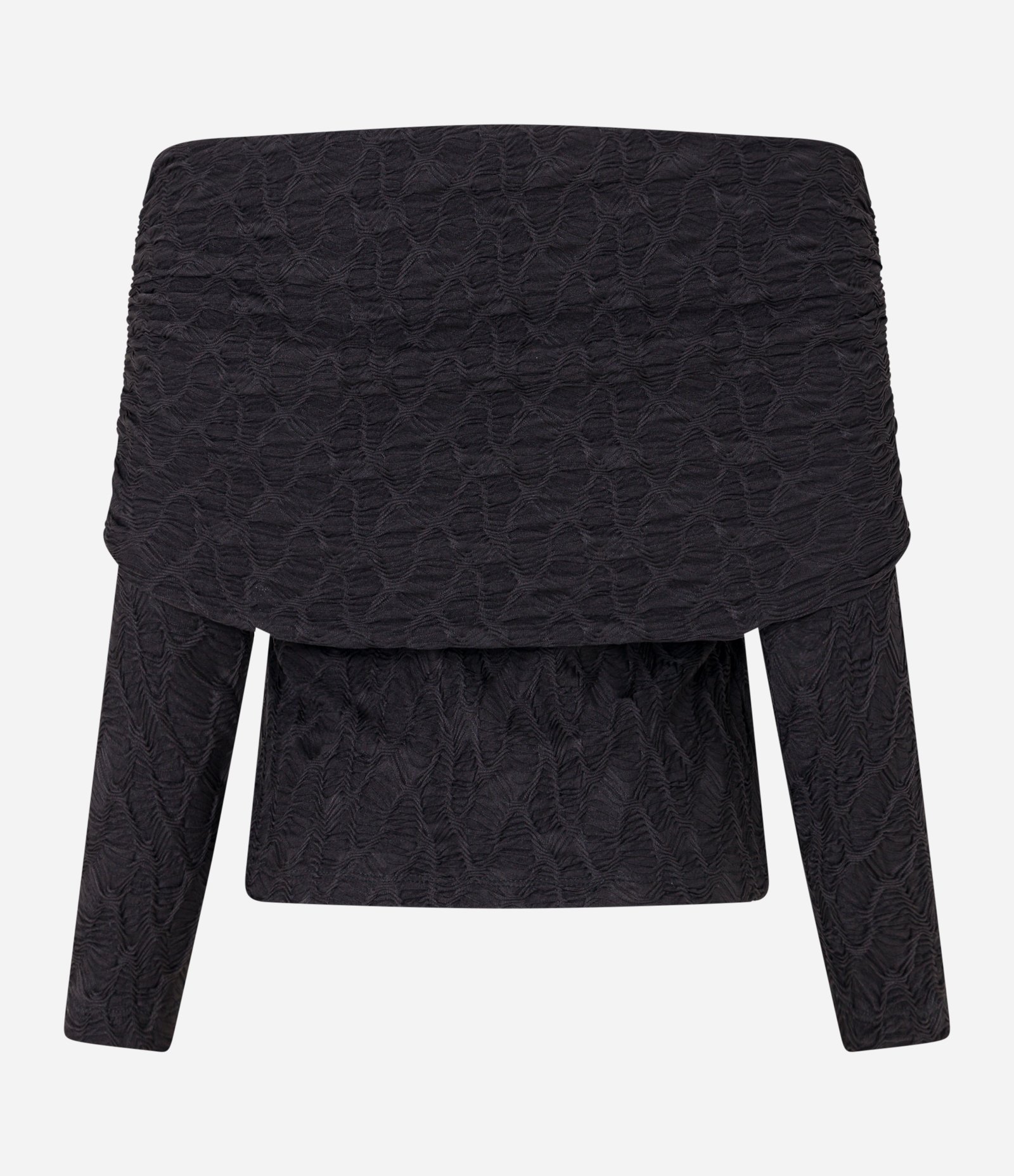 Blusa Ombro a Ombro Ajustada em Tecido Texturizado 7