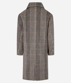 Casaco Trench Coat em Polivelour Xadrez