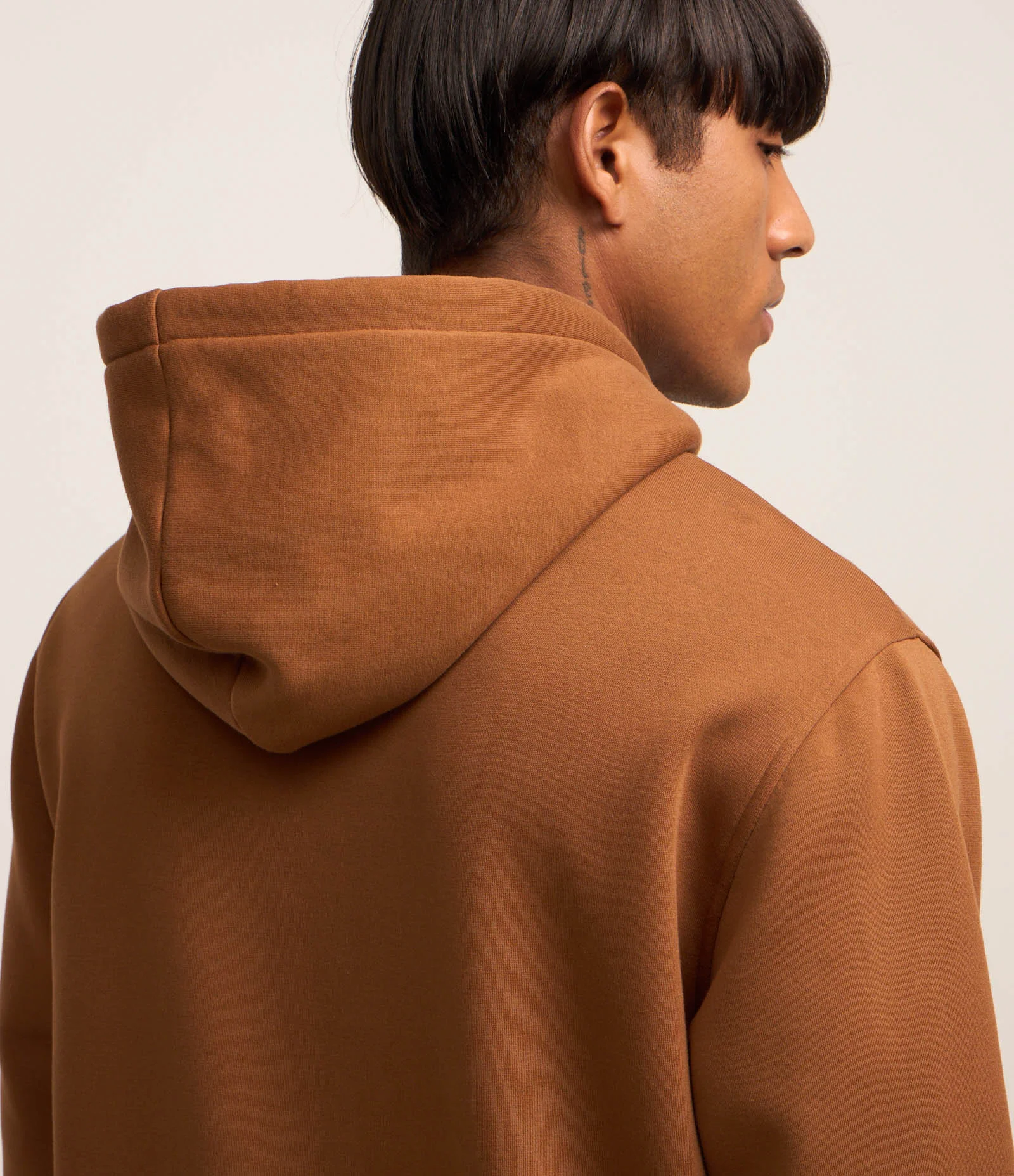 Blusão Comfort em Moletom com Estampa Lettering Marrom 4