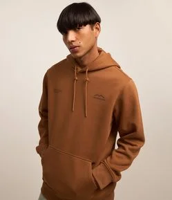 Blusão Comfort em Moletom com Estampa Lettering