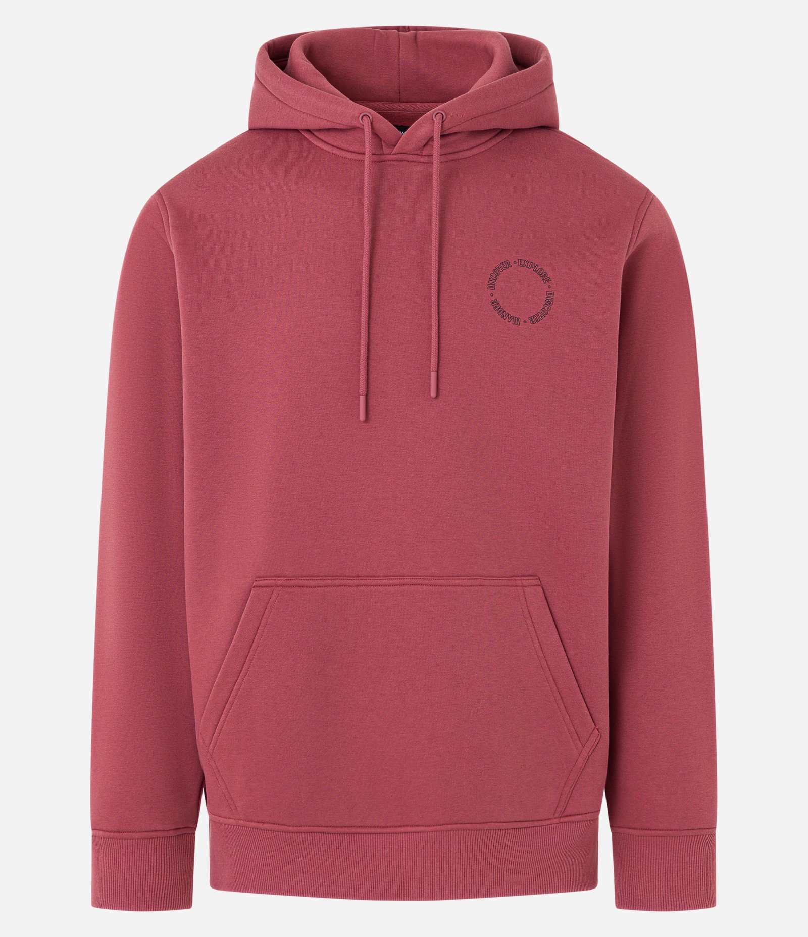 Blusão Comfort em Moletom com Estampa Lettering Circular Vermelho 5