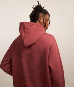 Blusão Comfort em Moletom com Estampa Lettering Circular