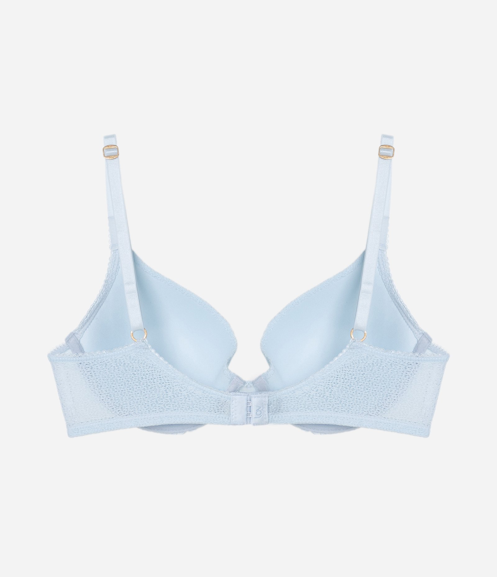 Sutiã Meia Taça com Bojo em Renda Floral Azul 5