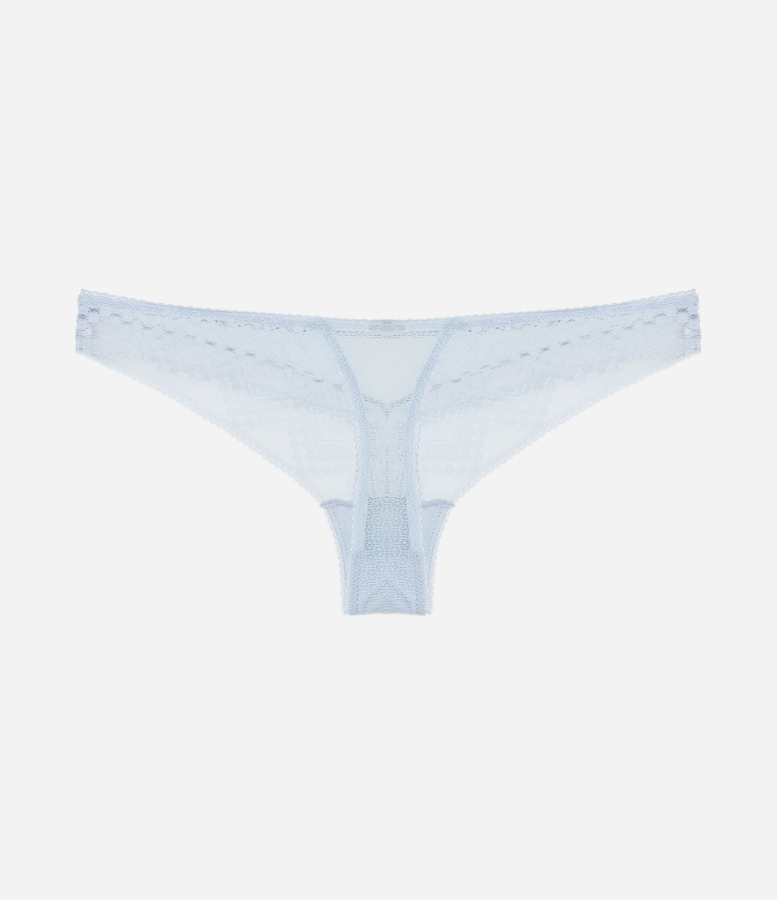 Calcinha Biquíni Fio em Renda Floral Azul 6