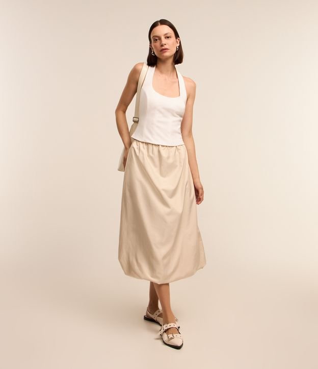 Blusa Frente Única Alfaiatada com Recortes