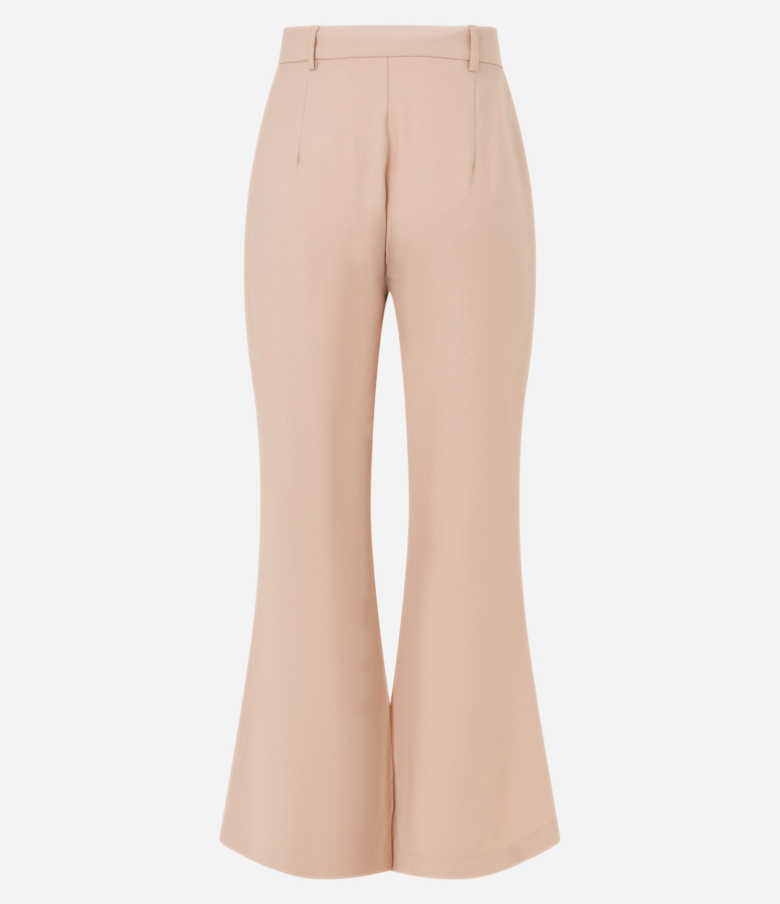 Calça Reta Alfaiatada com Pregas Bege 7