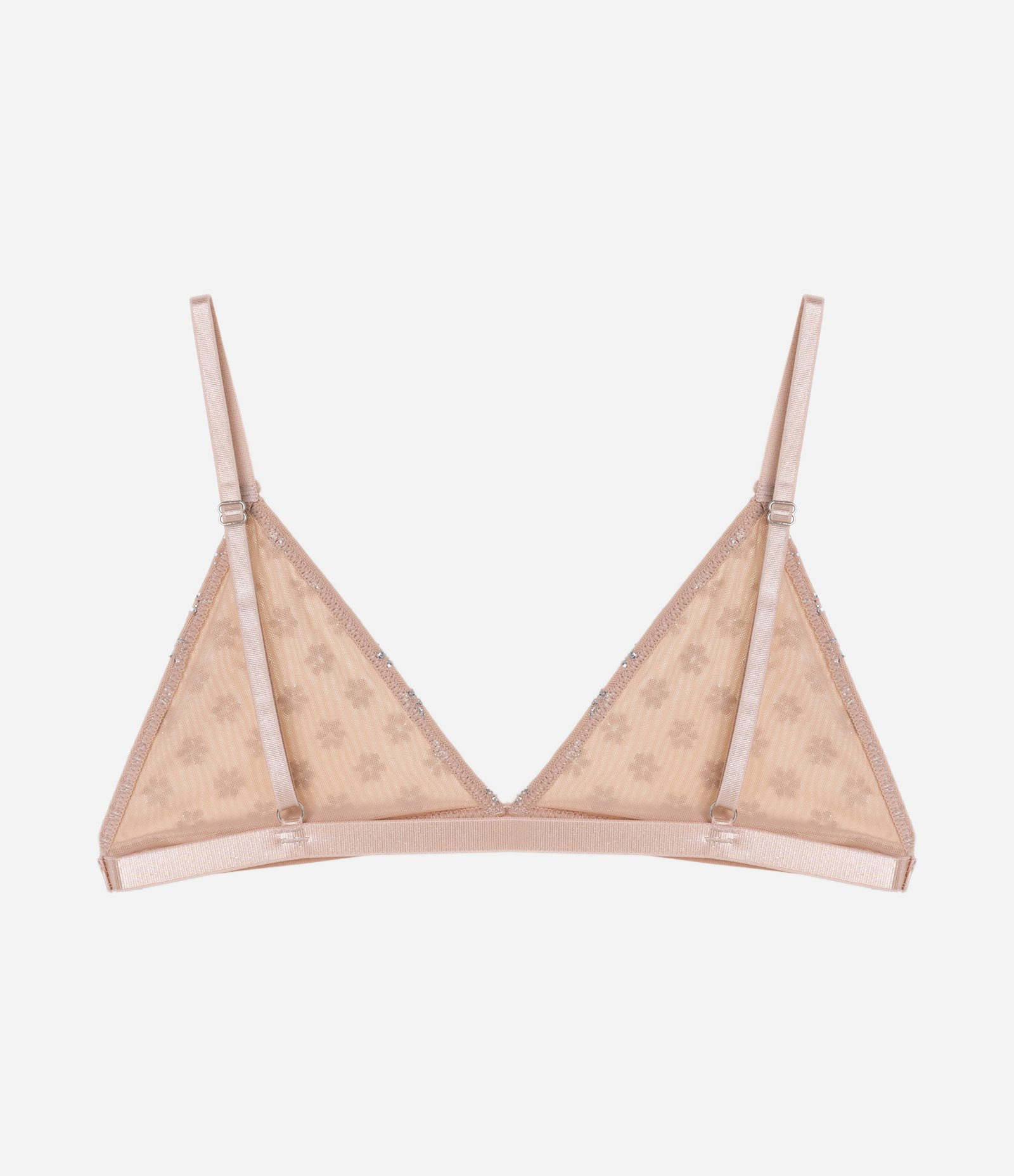 Sutiã Top em Tule sem Bojo e com Glitter Bege 5