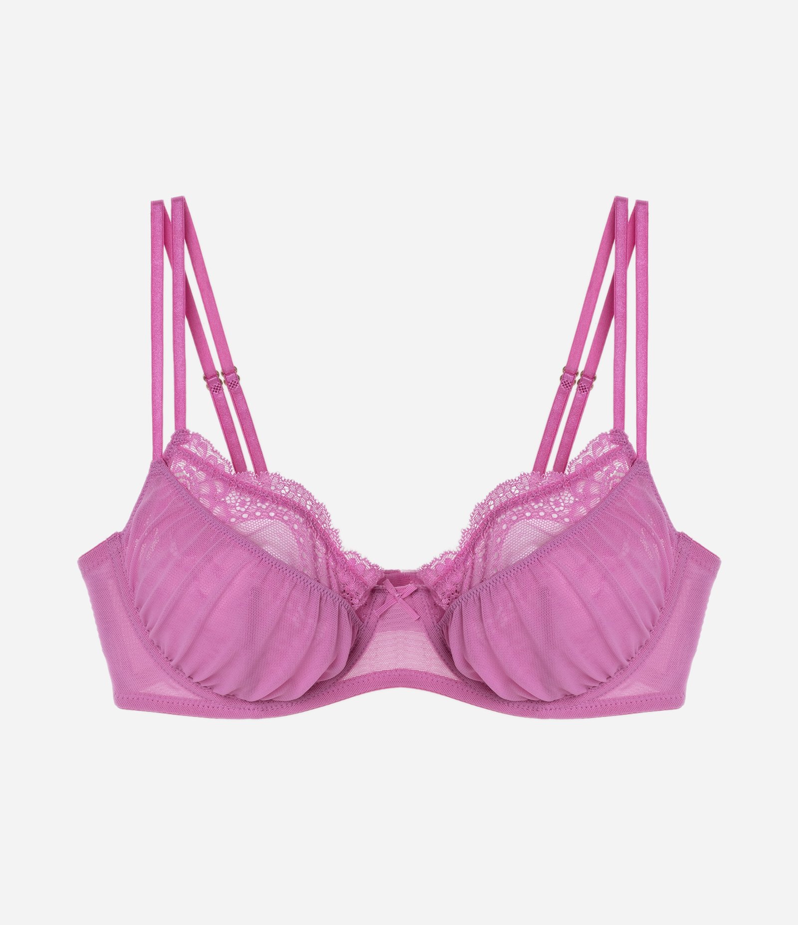 Sutiã Sem Bojo Com Aro em Renda Rosa 4