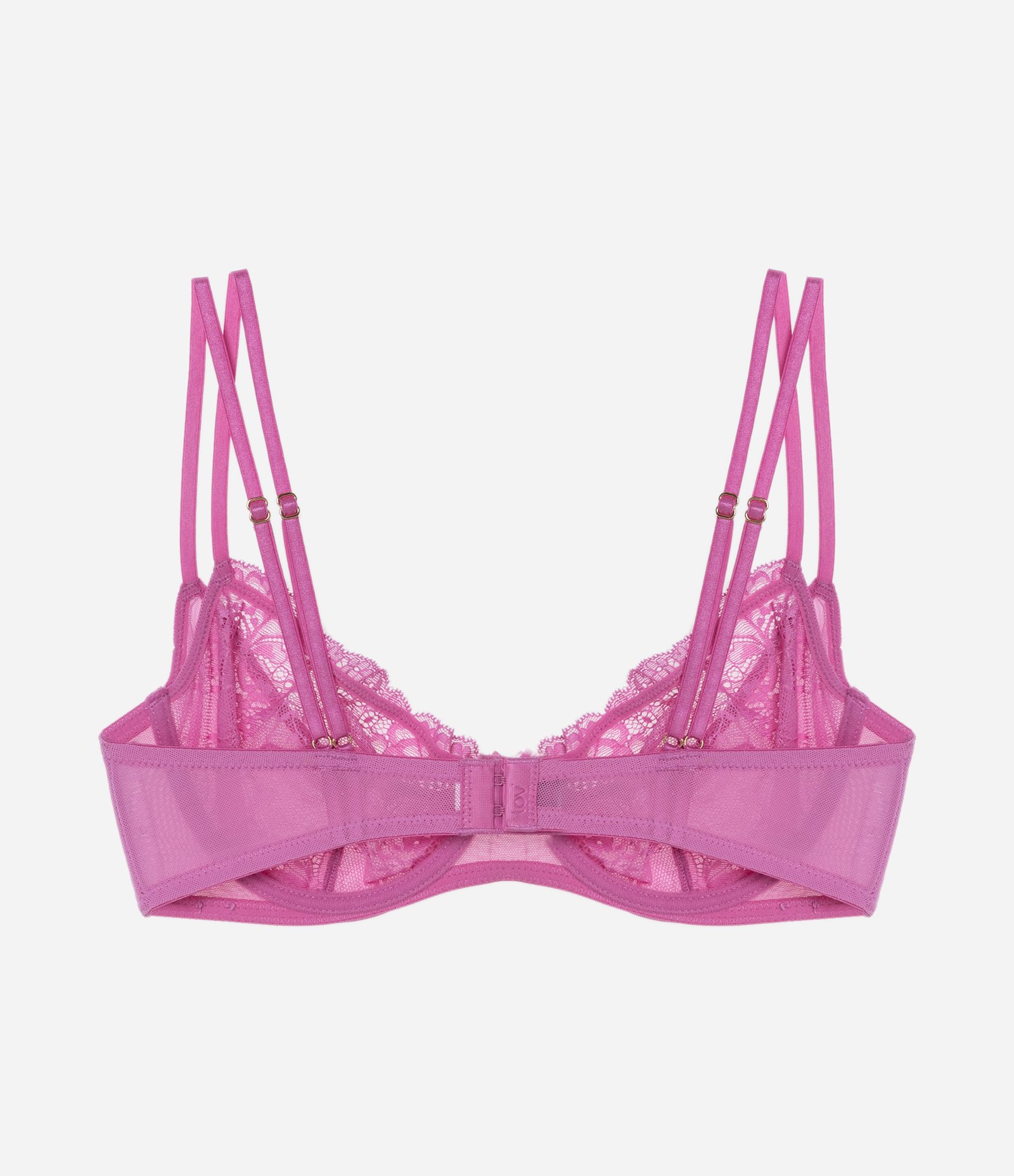 Sutiã Sem Bojo Com Aro em Renda Rosa 5