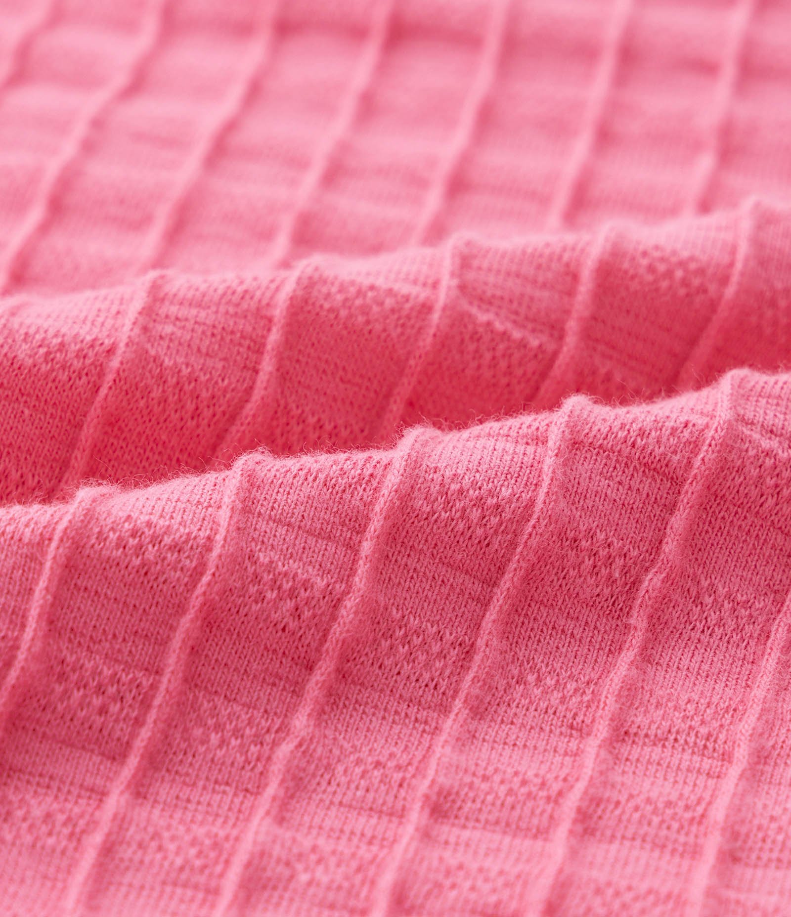 Blusa Cropped Infantil com Textura e Babado nas Cavas - Tam 5 a 14 Anos Rosa 4