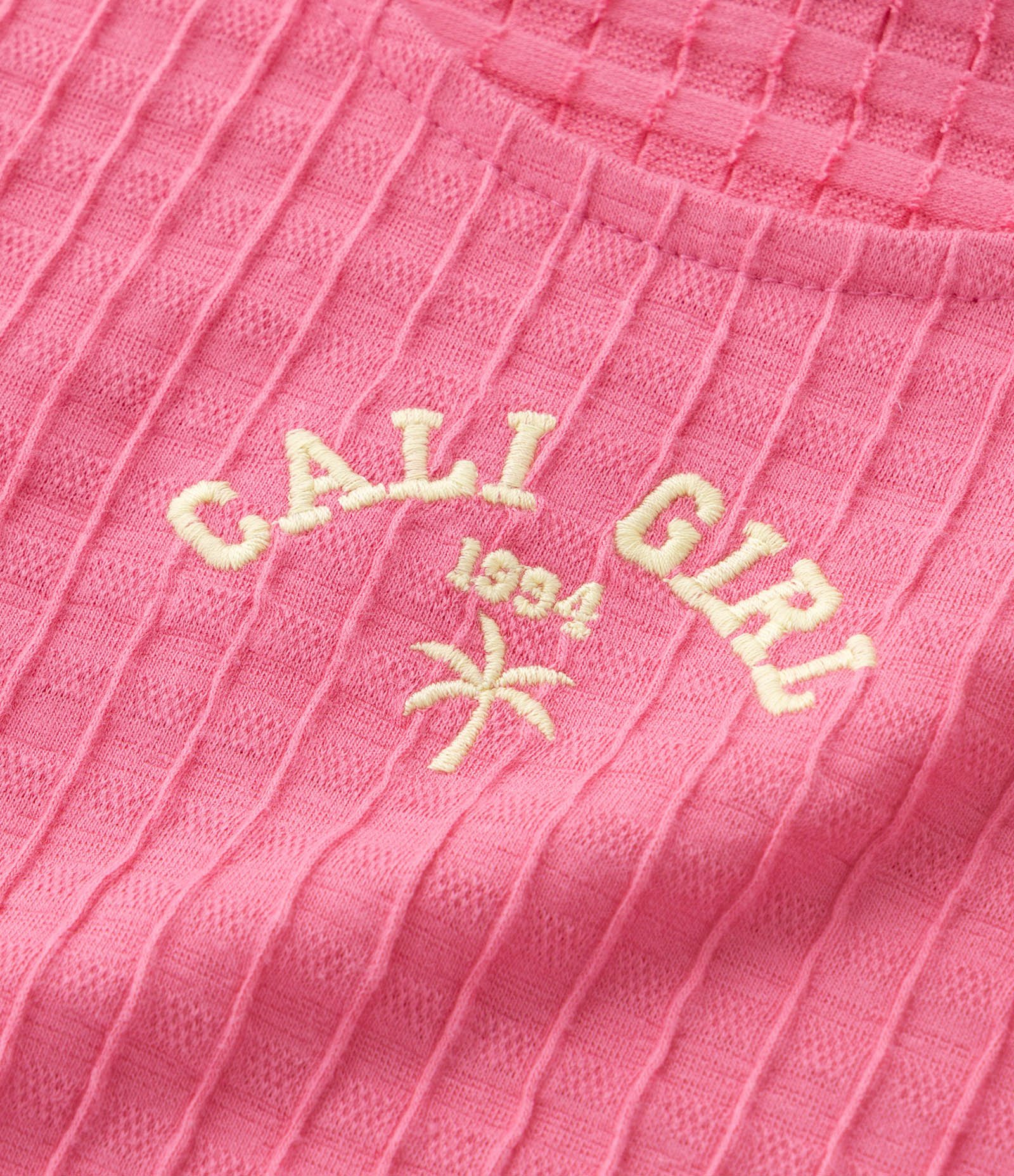 Blusa Cropped Infantil com Textura e Babado nas Cavas - Tam 5 a 14 Anos Rosa 6