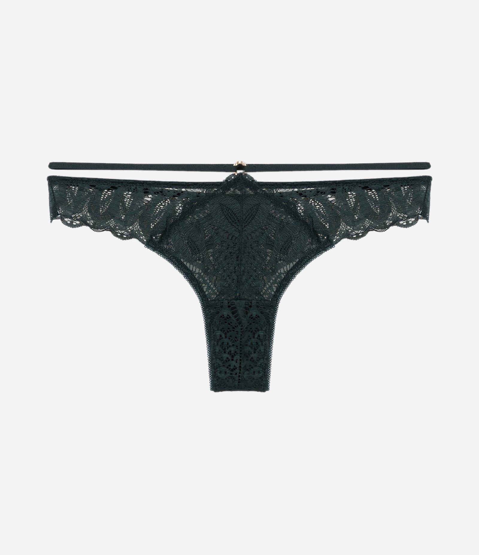 Calcinha Biquíni em Renda Floral Verde 5