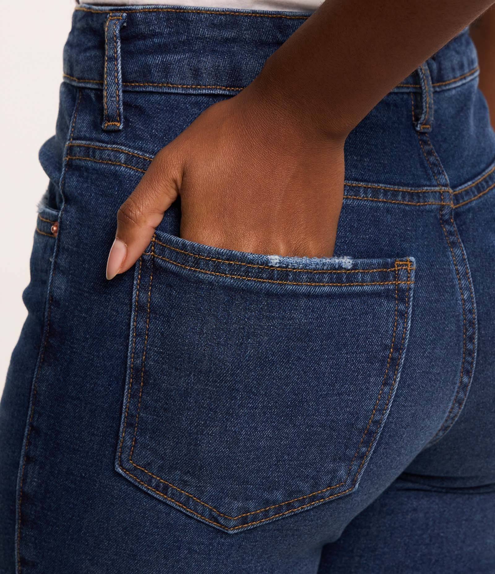 Calça Skinny em Jeans com Frisos Recortados Azul 4
