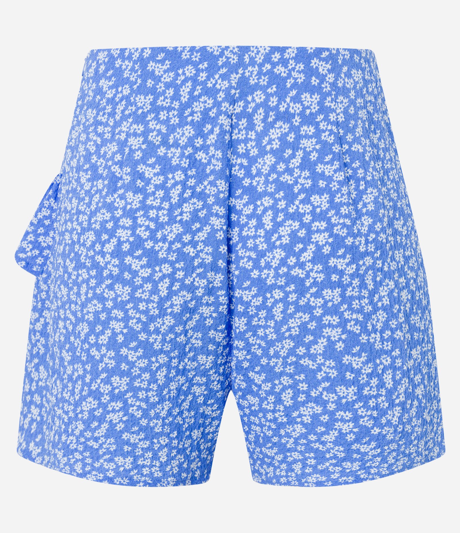 Short Saia em Viscose com Babado e Estampa Floral Liberty Azul 7