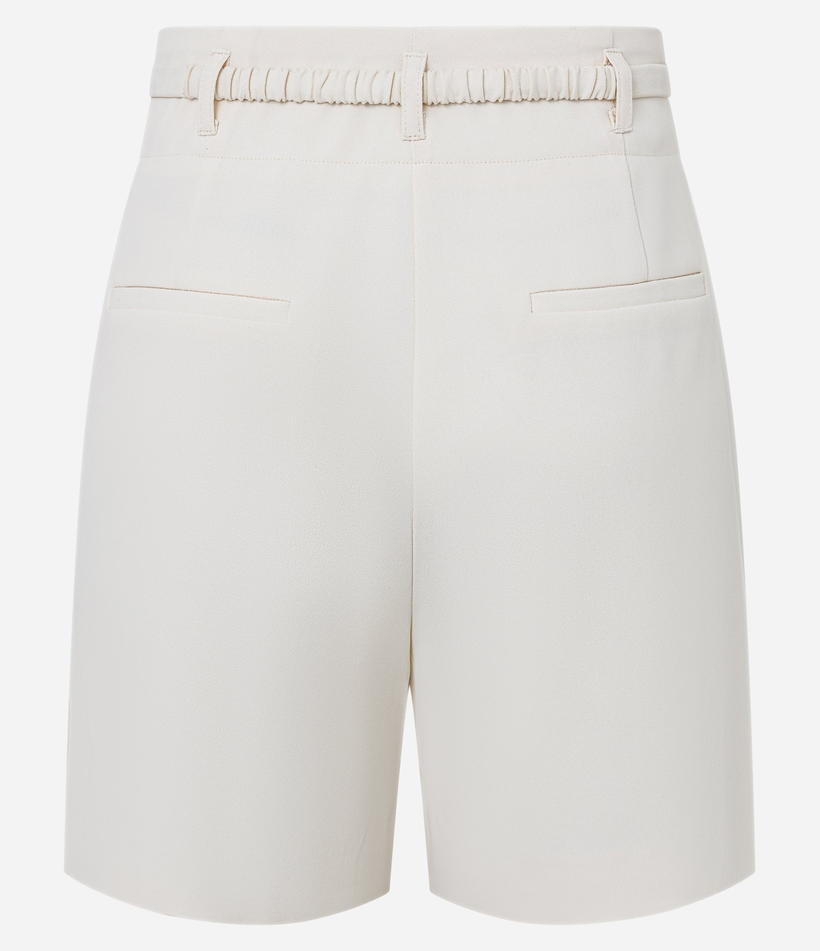 Bermuda em Crepe com Cinto e Pregas Branco 6