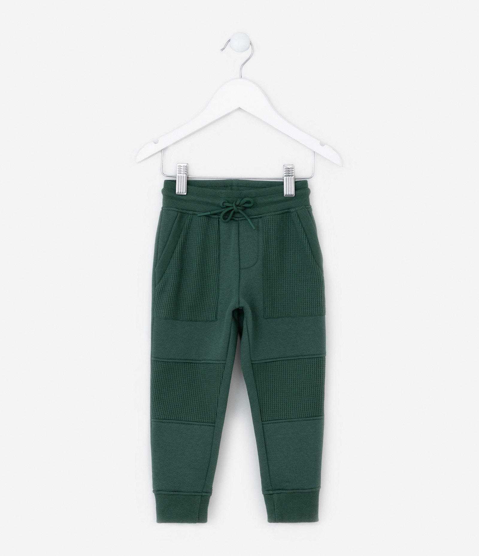 Calça Infantil com Recortes e Texturas - Tam 1 a 6 Anos Verde Escuro 1